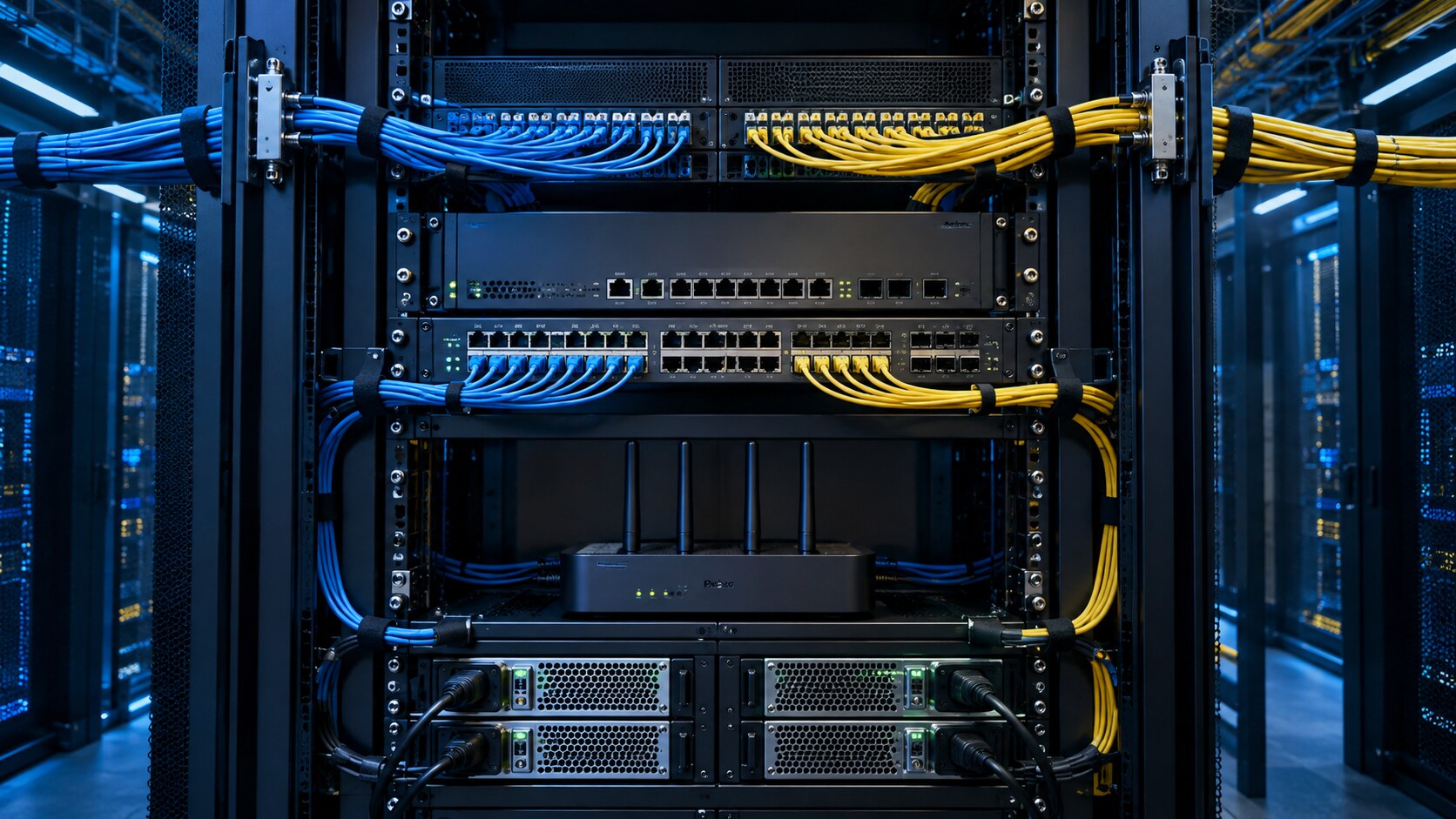 Resilient business network with diverse fibre routes and managed switching